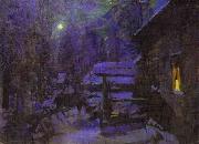 Konstantin Alekseevich Korovin, Moonlit Night. Winter